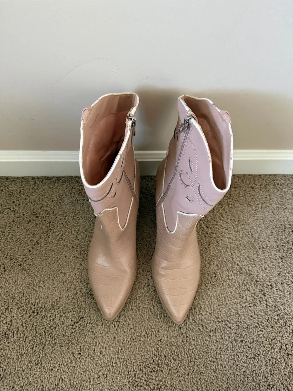 Dolce Vita | Blush Braided Western Boots | Size 8.5 - Picture 4 of 5
